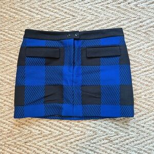 Rag & Bone Blue and Black Checkered Women's Skirt